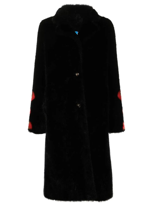 Monster-Print Faux-Fur Coat