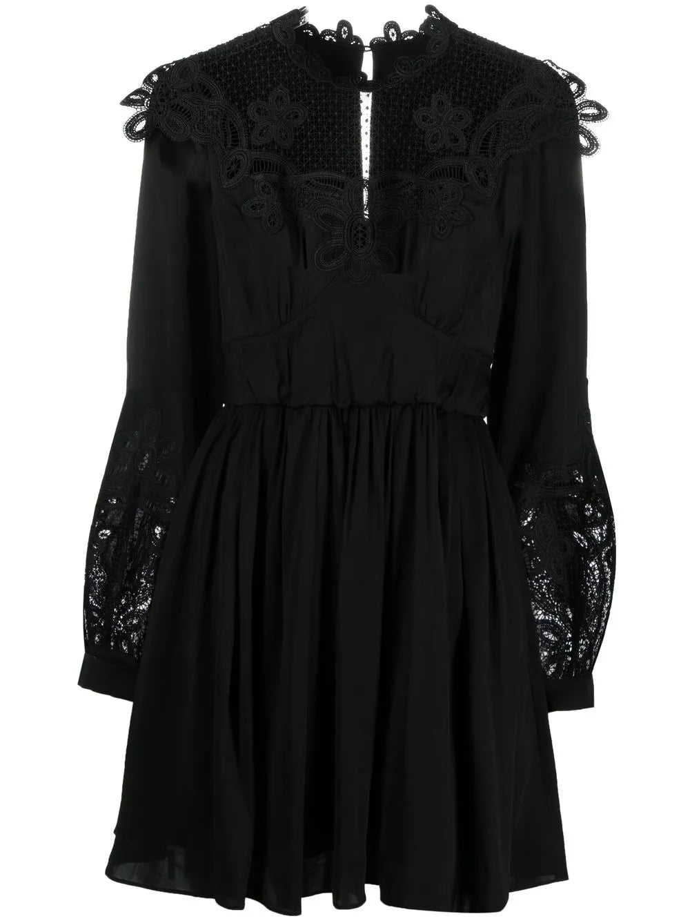 Guipure-Lace Empire-Line Dress