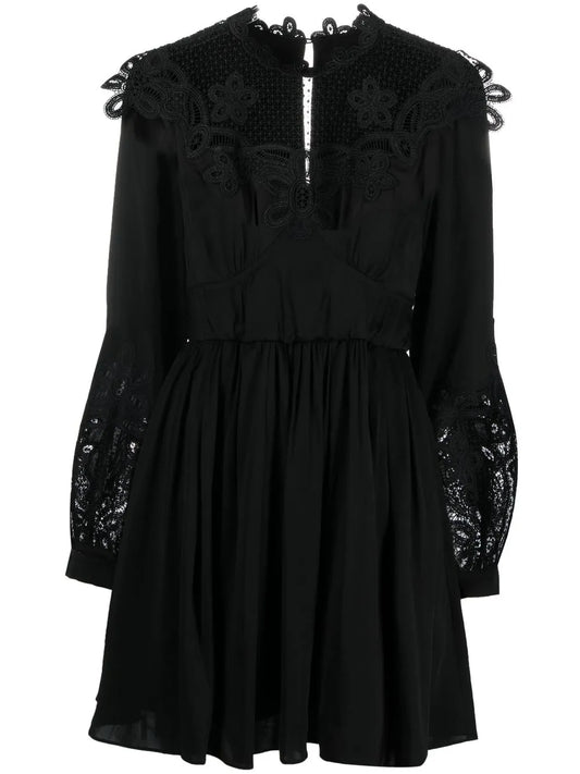 Guipure-Lace Empire-Line Dress