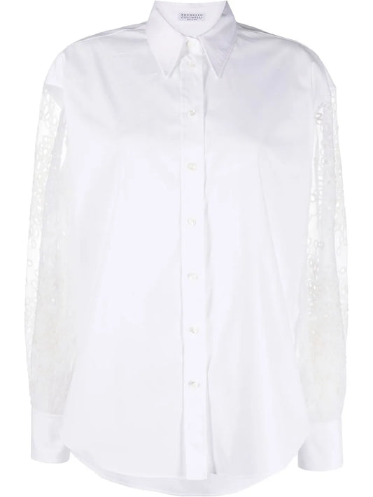 Broderie Anglaise Long-Sleeved Shirt