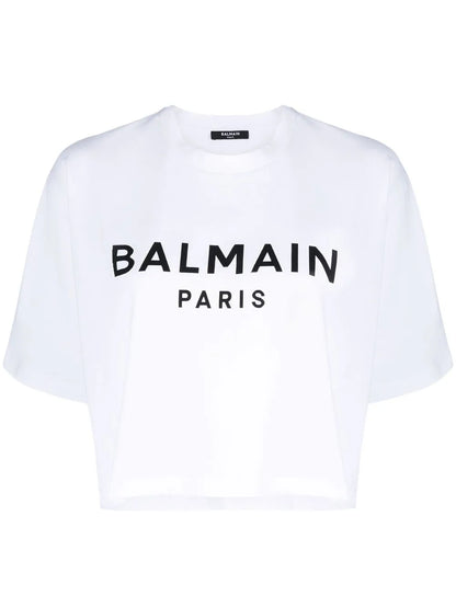 Cropped Logo-Print T-Shirt