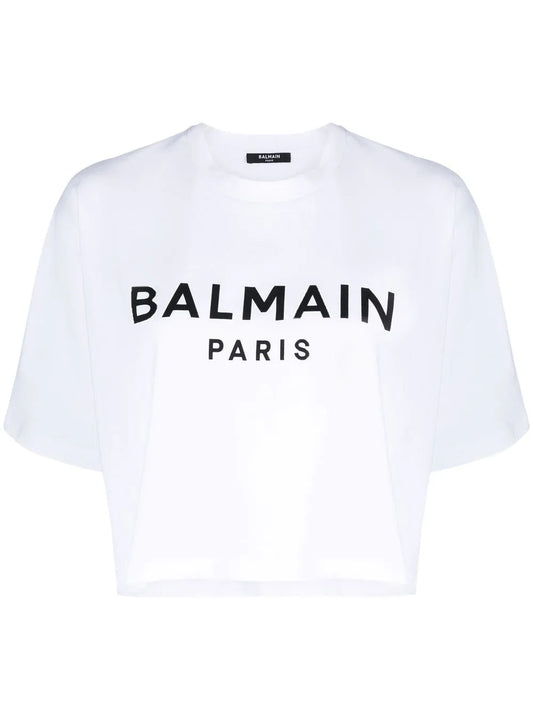 Cropped Logo-Print T-Shirt