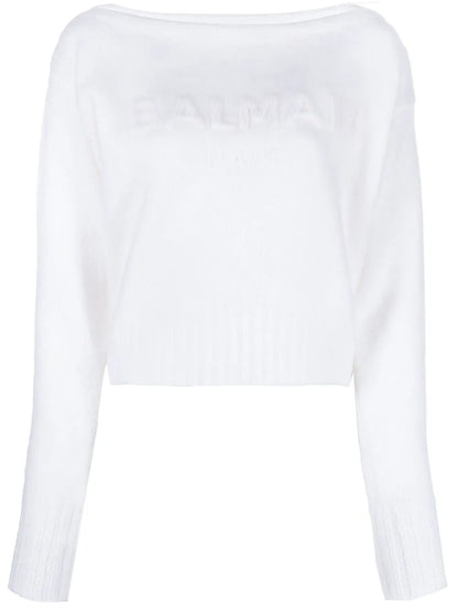 Slash-Neck Long-Sleeve Jumper