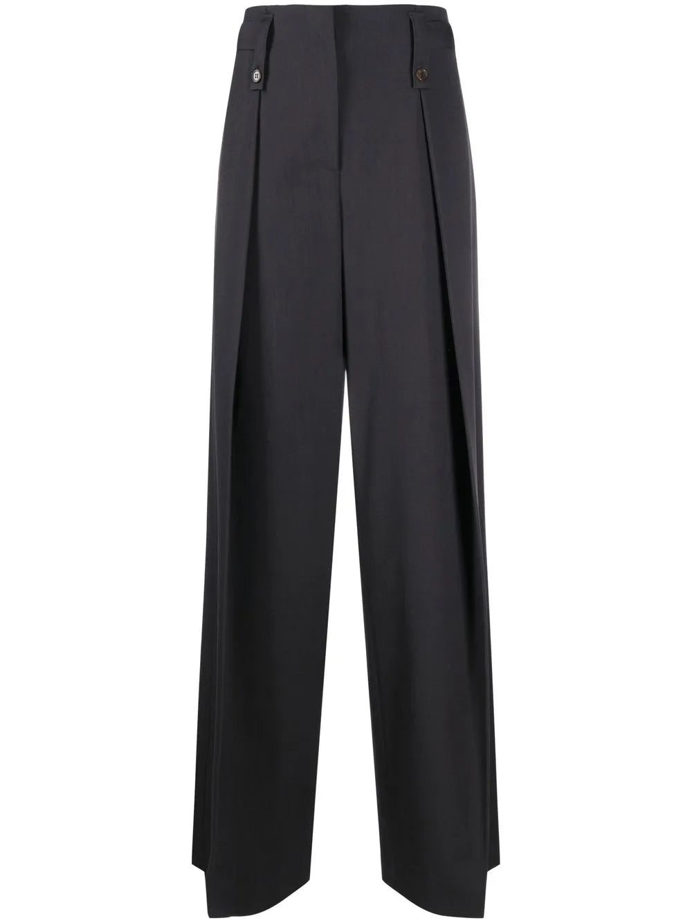 Pleated High-Waisted Trousers