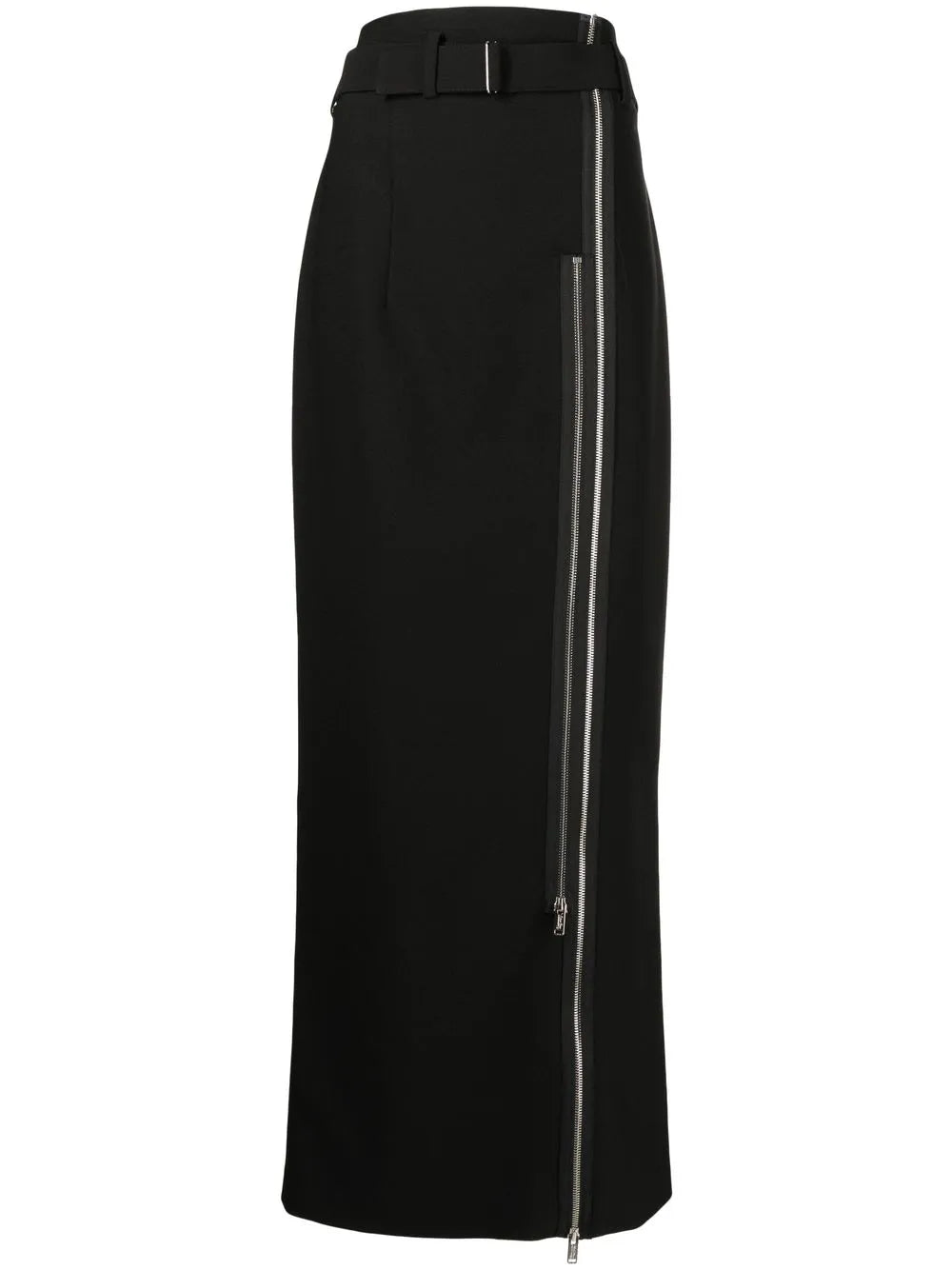 Zip-Detail High-Waisted Skirt