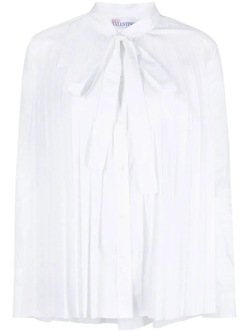 Pleated Long-Sleeved Blouse