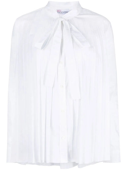 Pleated Long-Sleeved Blouse