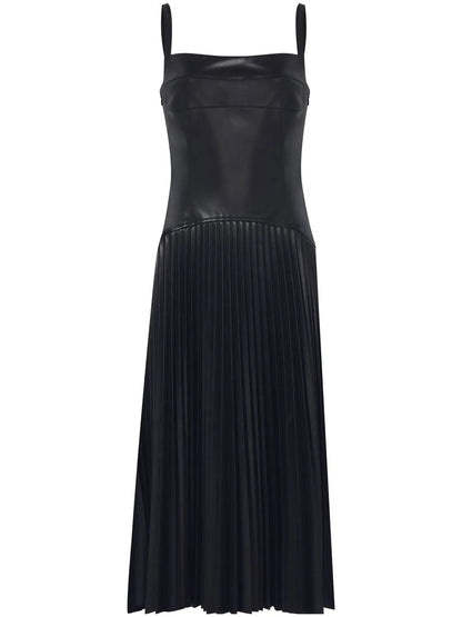 Pleated Dropped Waist Dress