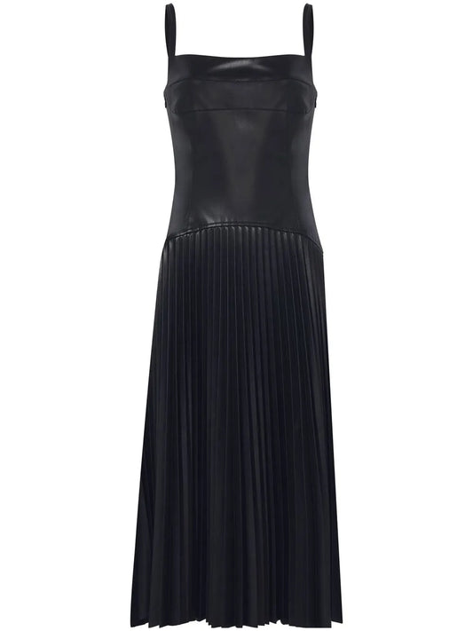 Pleated Dropped Waist Dress