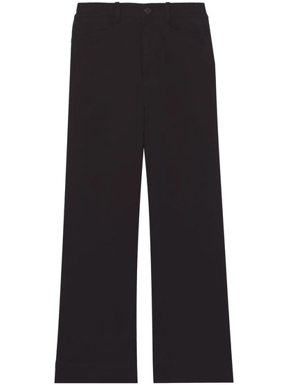 Cropped Cotton Twill Culottes
