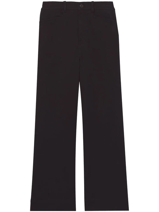 Cropped Cotton Twill Culottes