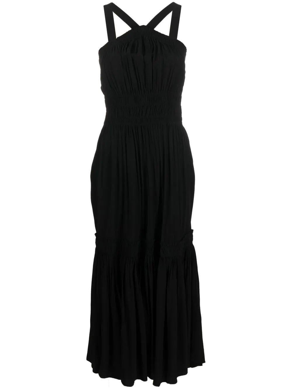 Sleeveless Shirred-Effect Dress