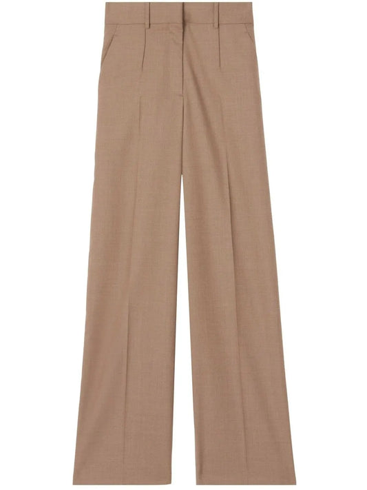 Wide-Leg Wool Trousers