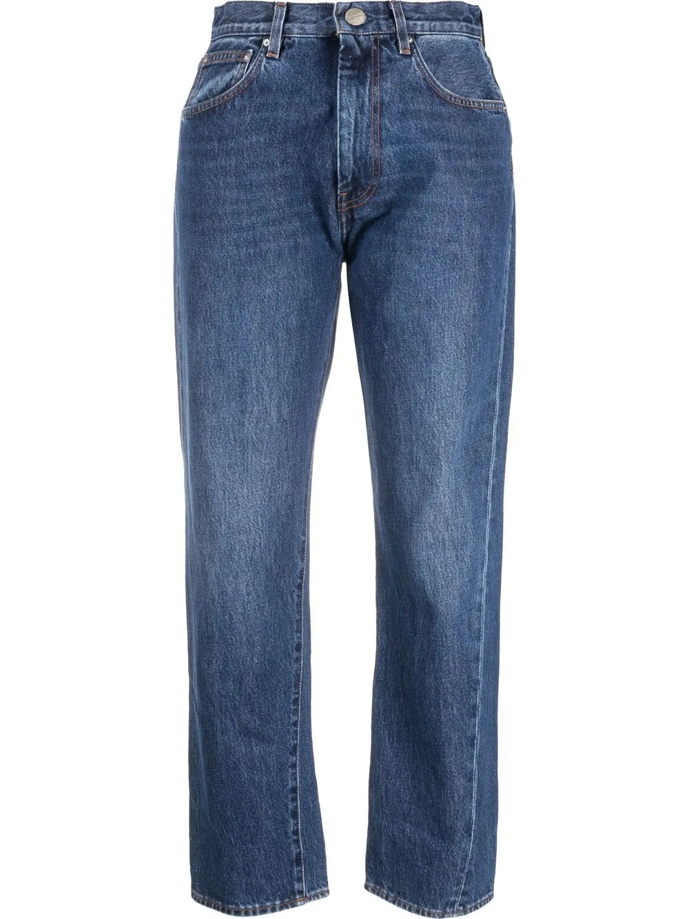 Cropped Straight-Leg Jeans