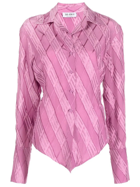 Jacquard-Effect Button Shirt