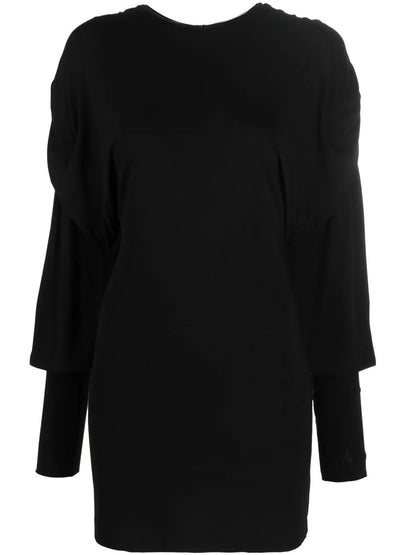 Gathered-Sleeve Detail Dress