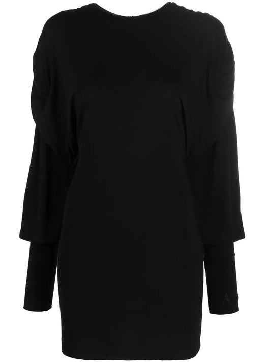 Gathered-Sleeve Detail Dress