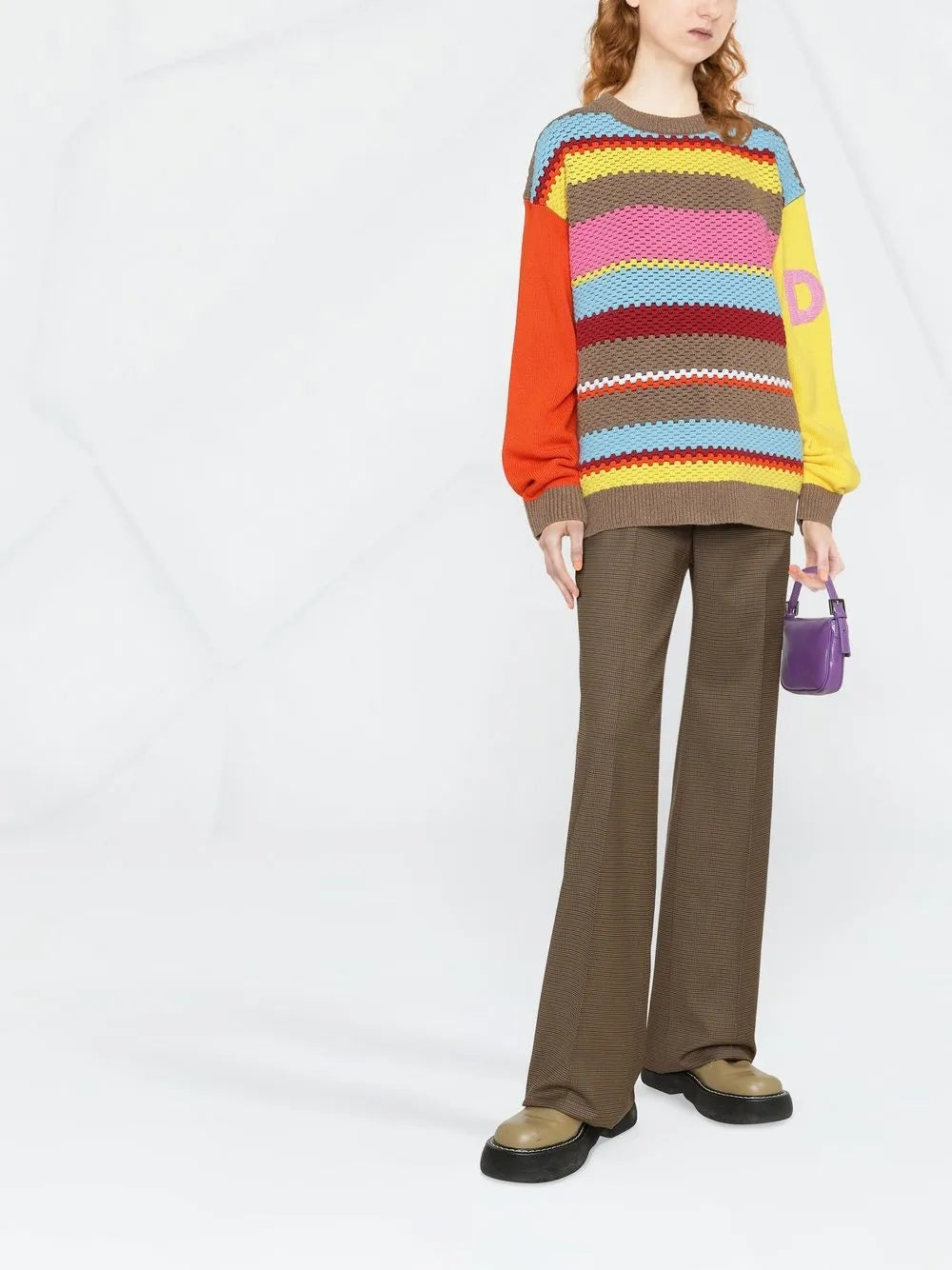 Chunky-Knit Striped Jumper