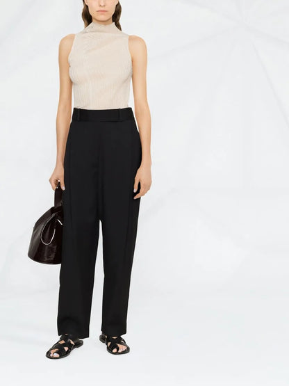 Deep Pleat Wool Trousers