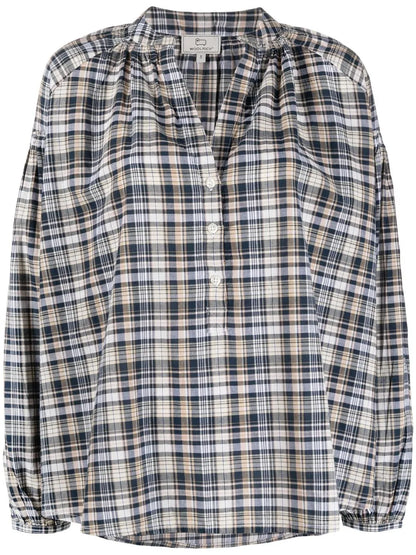 Plaid Check Button-Up Shirt