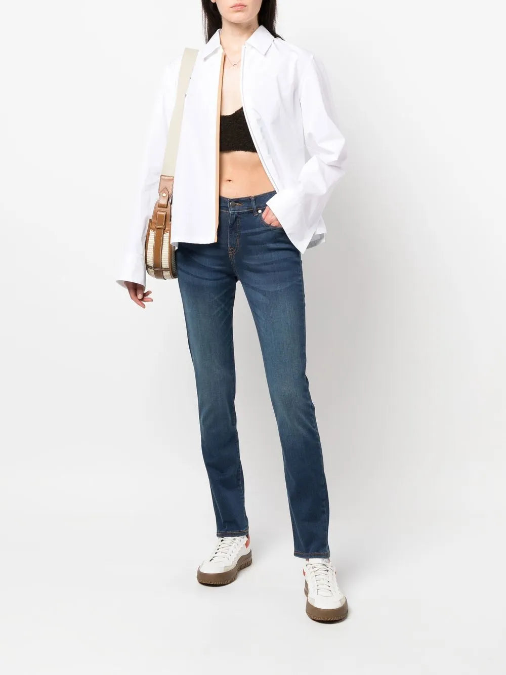 Faded Slim-Leg Jeans