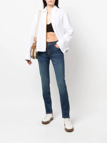 Faded Slim-Leg Jeans