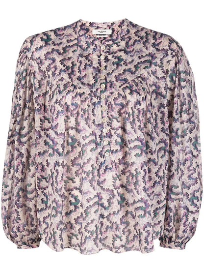 Salika Abstract-Print Blouse
