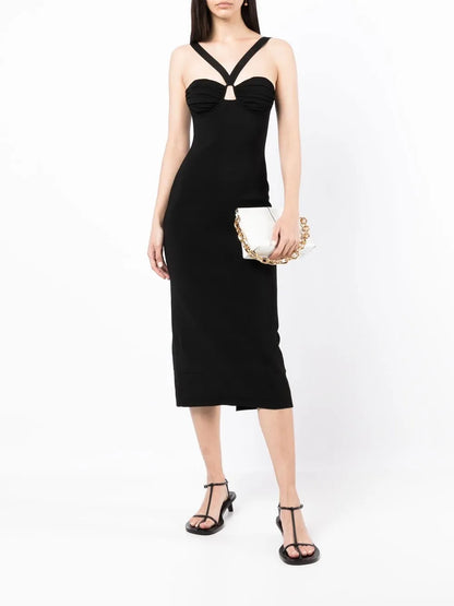 Venus Halterneck Midi Dress