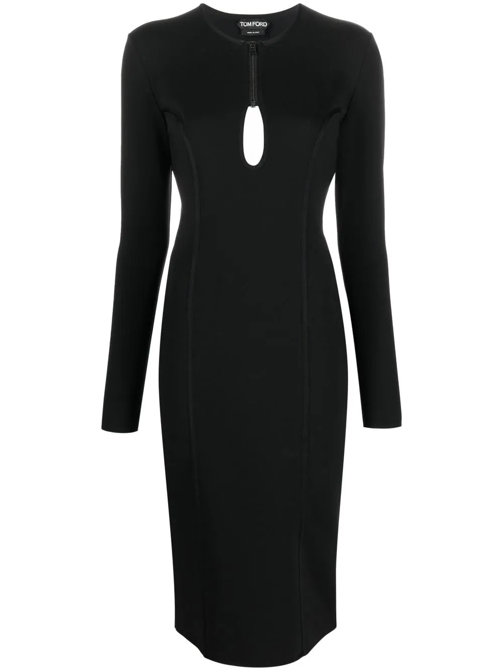 Keyhole Detail Midi Dress