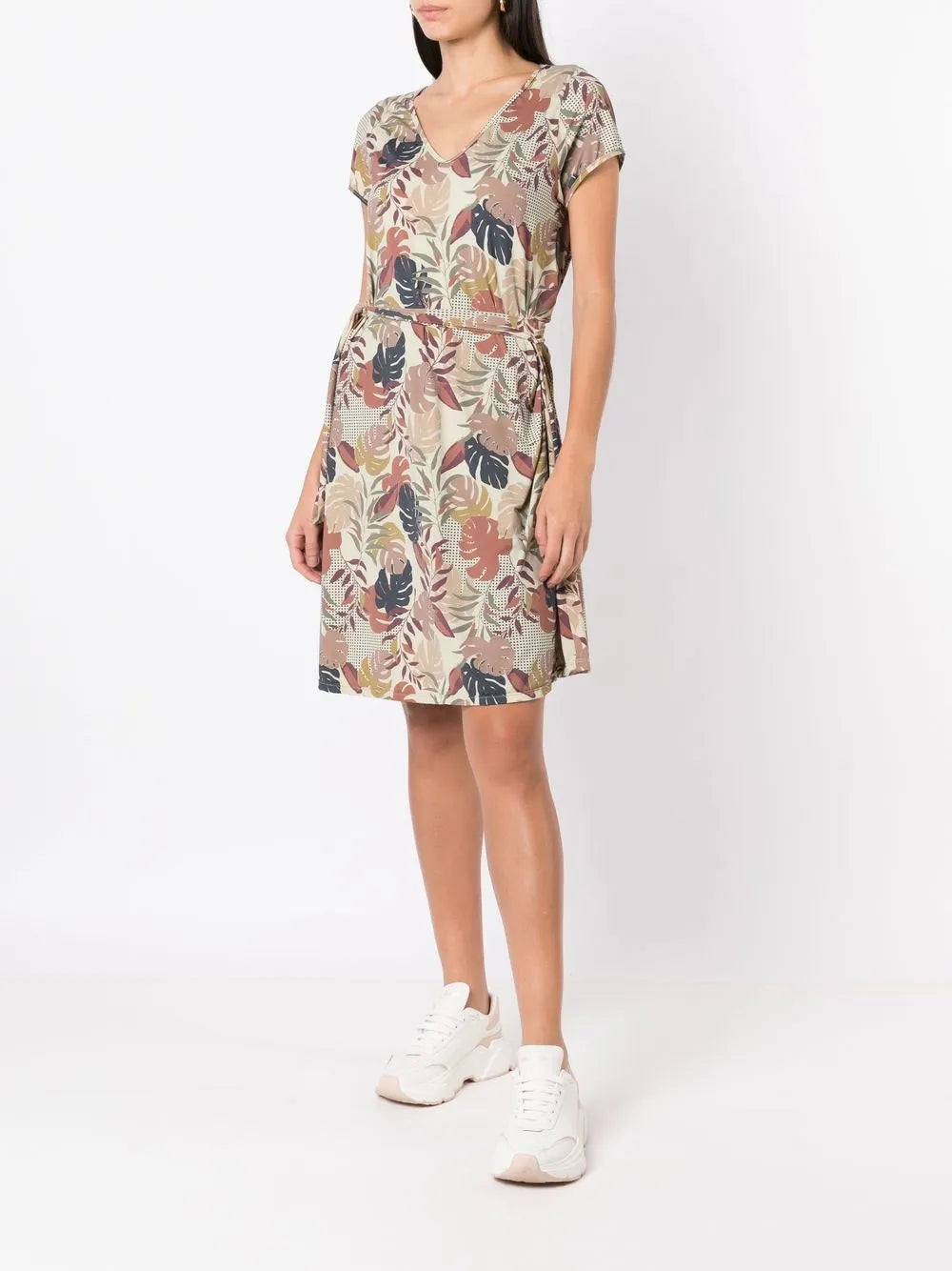 Floral-Print Tied-Waist Dress