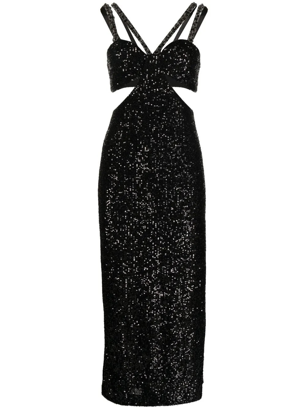 Missing Hours Sequinned Cut-Out Midi Dress
