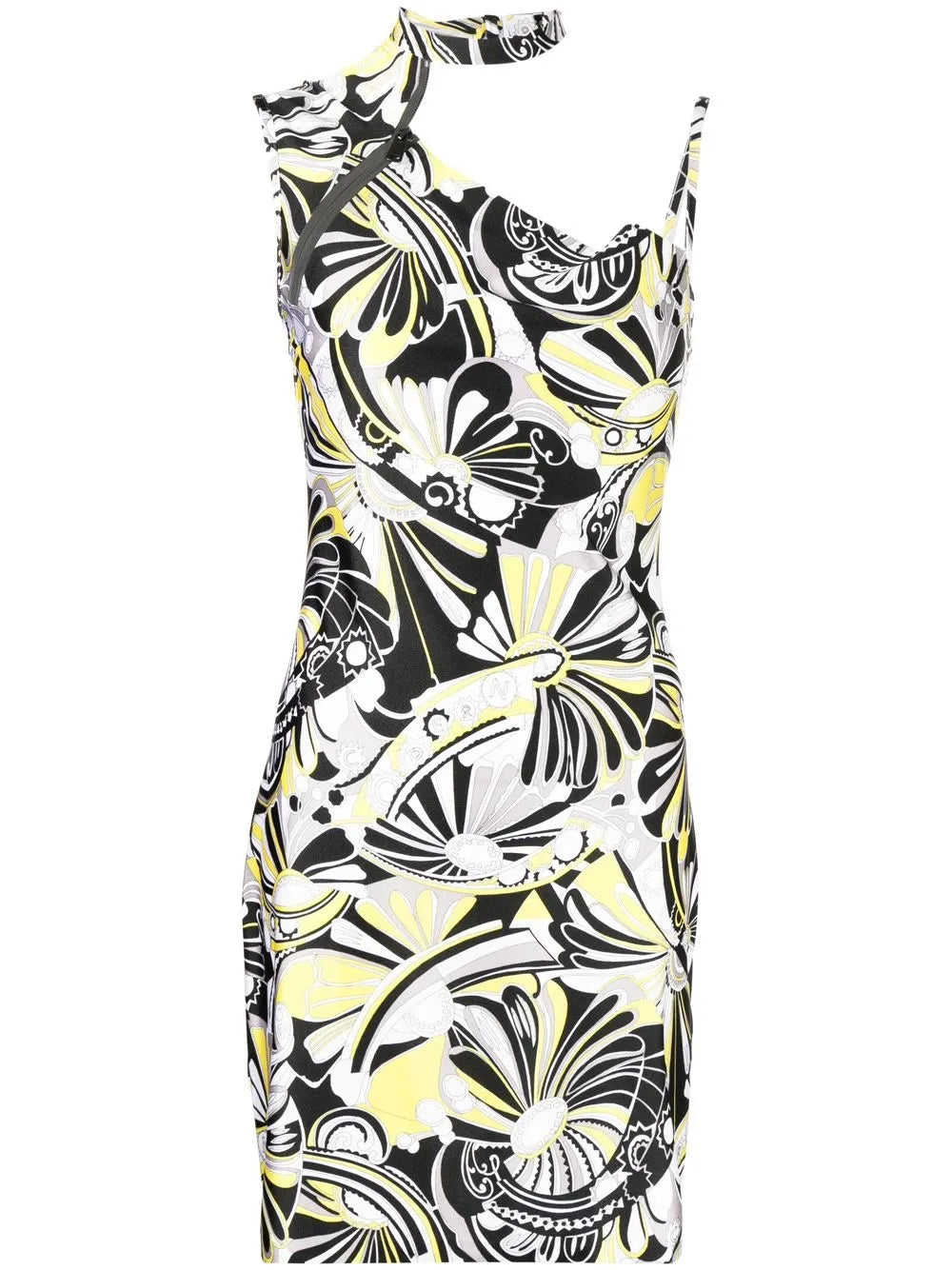 Abstract-Print Cut-Out Dress