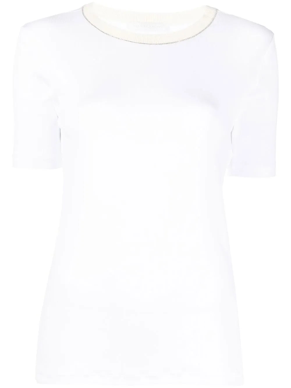 Glitter-Trim Knitted Top