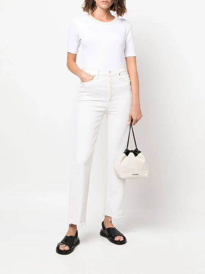 Glitter-Trim Knitted Top