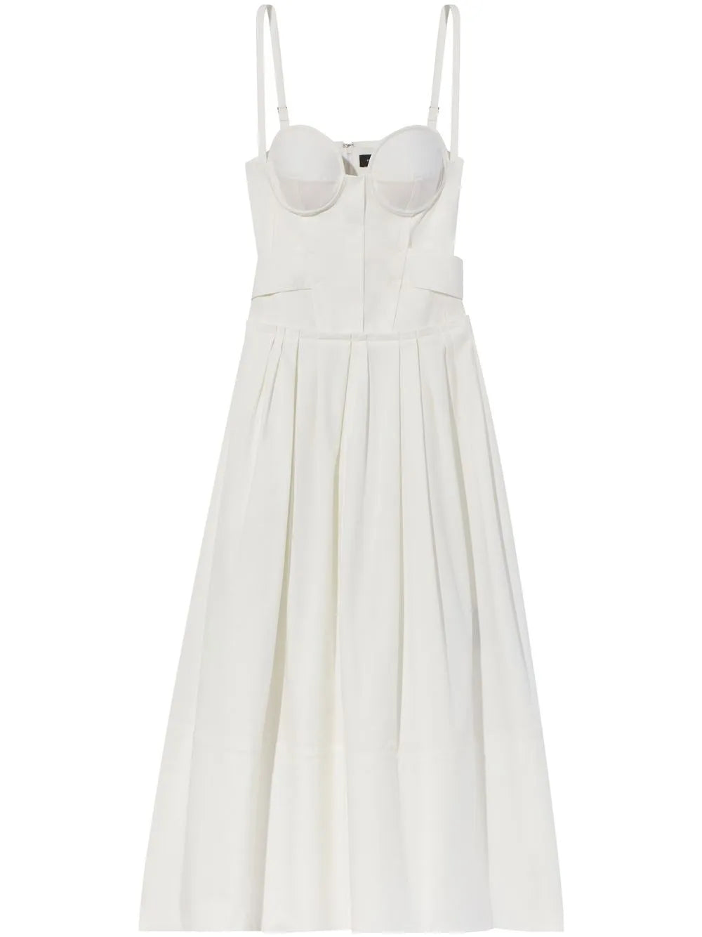 Pleated Bustier Midi Dress