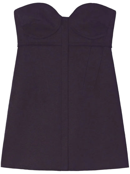 Patterned-Jacquard Bustier Top