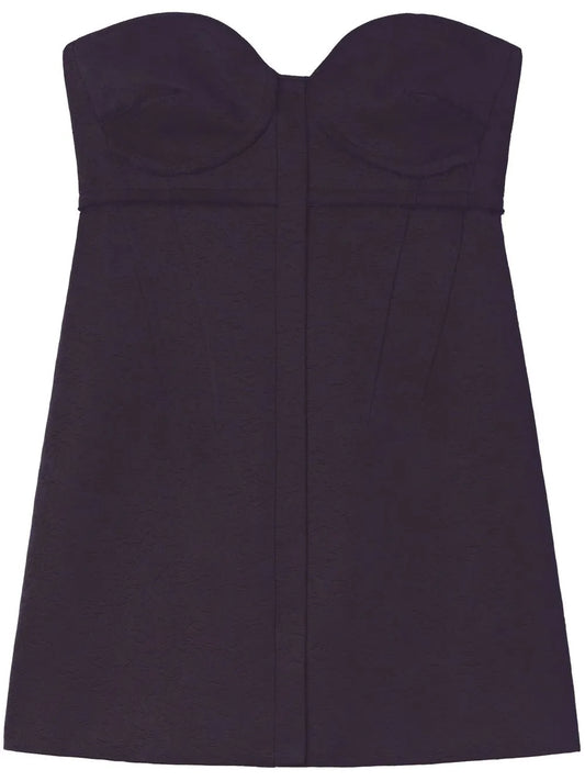 Patterned-Jacquard Bustier Top