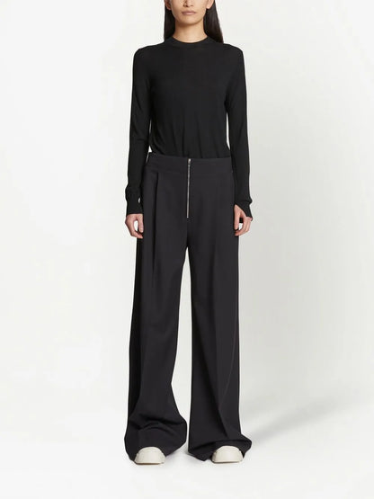 Pleat-Detail Palazzo Pants
