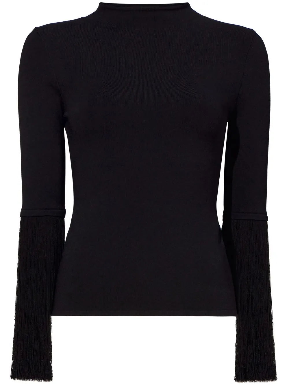 Fringe-Detail Knitted Top