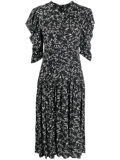 Printed Crepe De Chine Dress