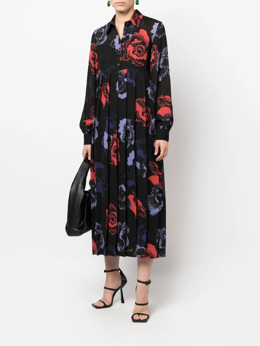 Floral-Print Midi Dress