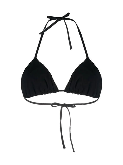 Monogram-Print Halterneck Bikini Top
