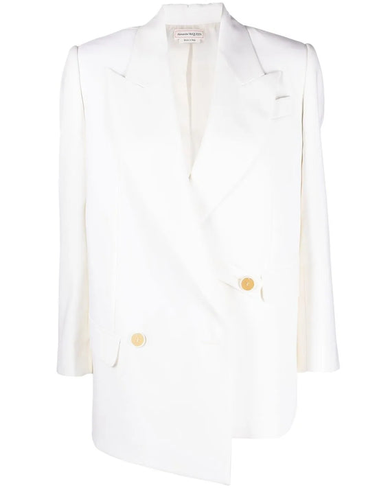 Asymmetric Double-Breasted Blazer