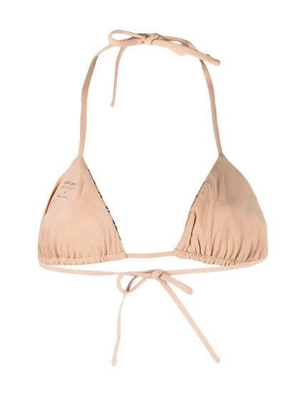 Monogram-Pattern Bikini Top
