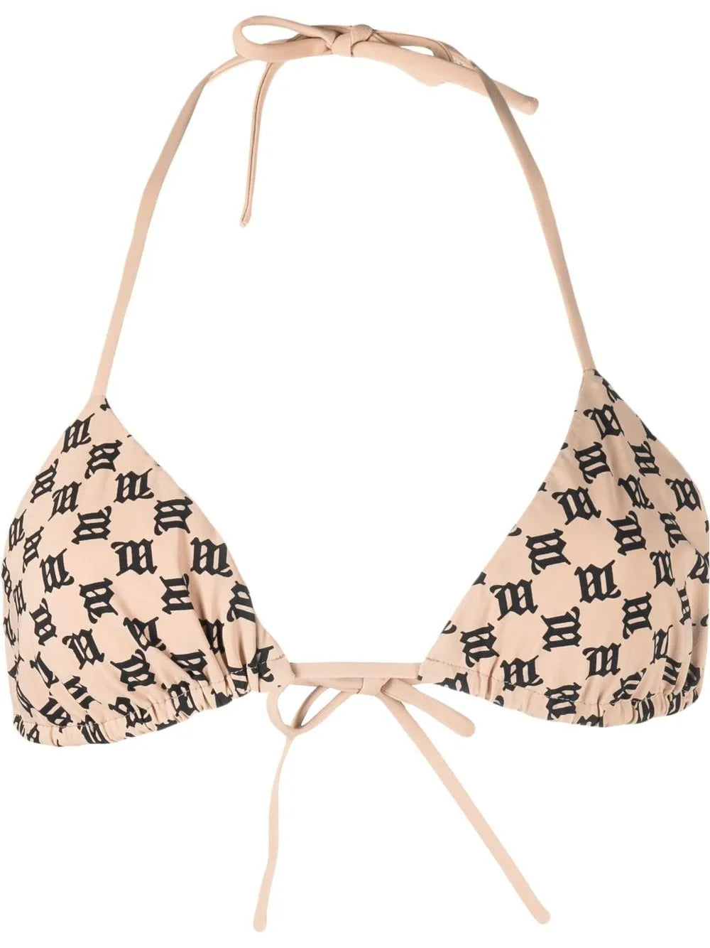 Monogram-Pattern Bikini Top