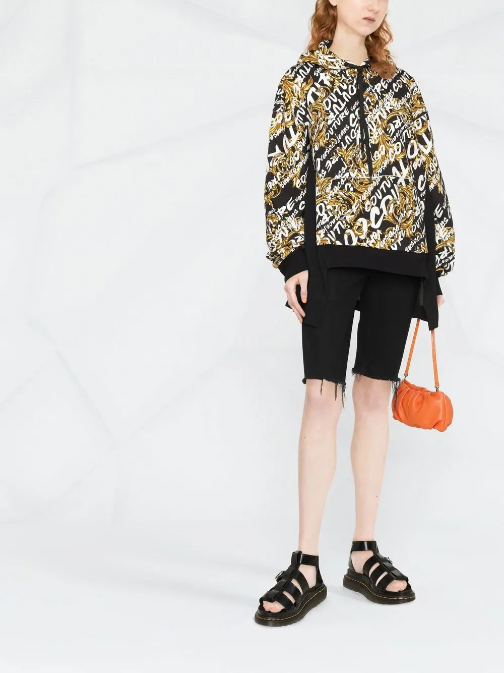 Garland Logo-Print Panelled Hoodie