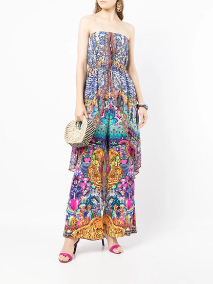 Strapless Overlay Jumpsuit