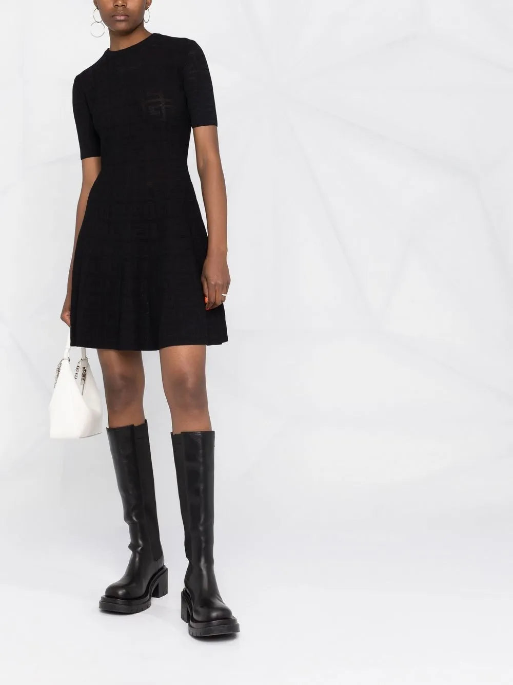 4G Jacquard A-Line Dress