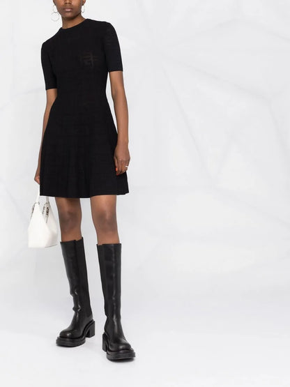 4G Jacquard A-Line Dress