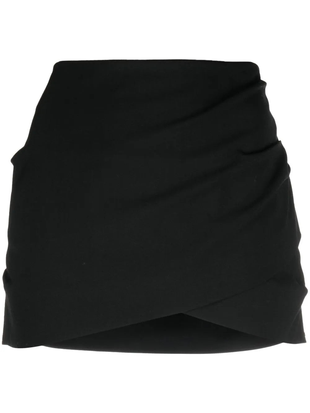 Logo-Patch Draped Mini Skirt